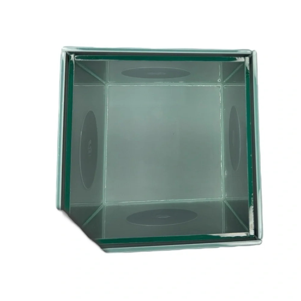 4.5” Square Smooth Glass Flower Vase Clear